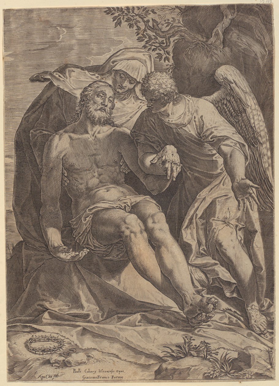 Lamentação de Cristo [Pietà] de Agostino Carracci