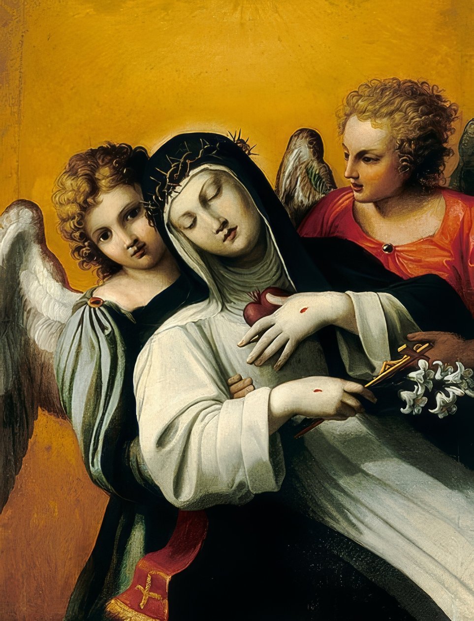 O arrebatamento de Santa Catarina de Agostino Carracci