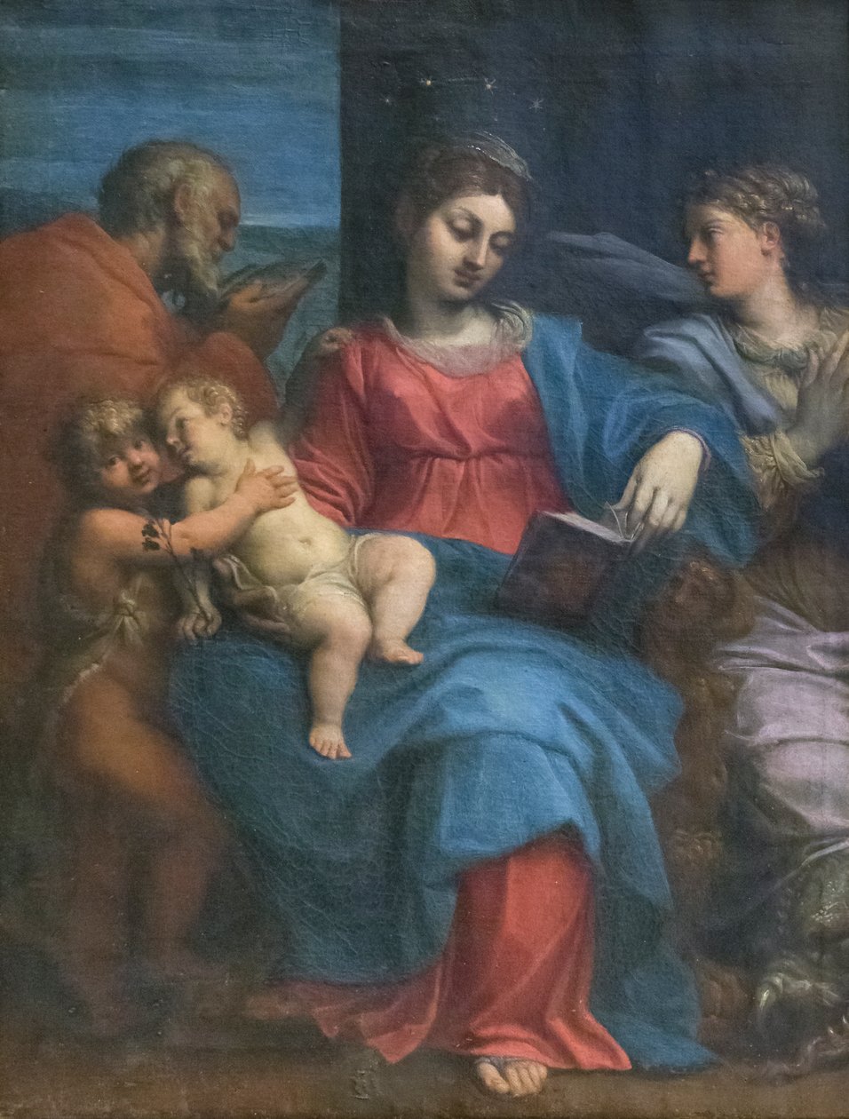 Sagrada família com Santa Margarida de Agostino Carracci