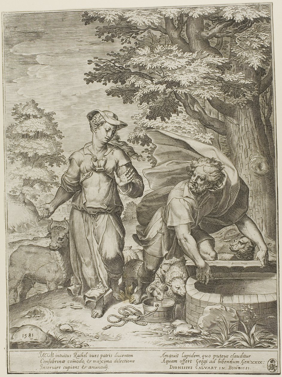 Jacó e Raquel de Agostino Carracci