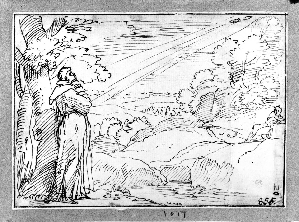 Paisagem com São Francisco de Agostino Carracci