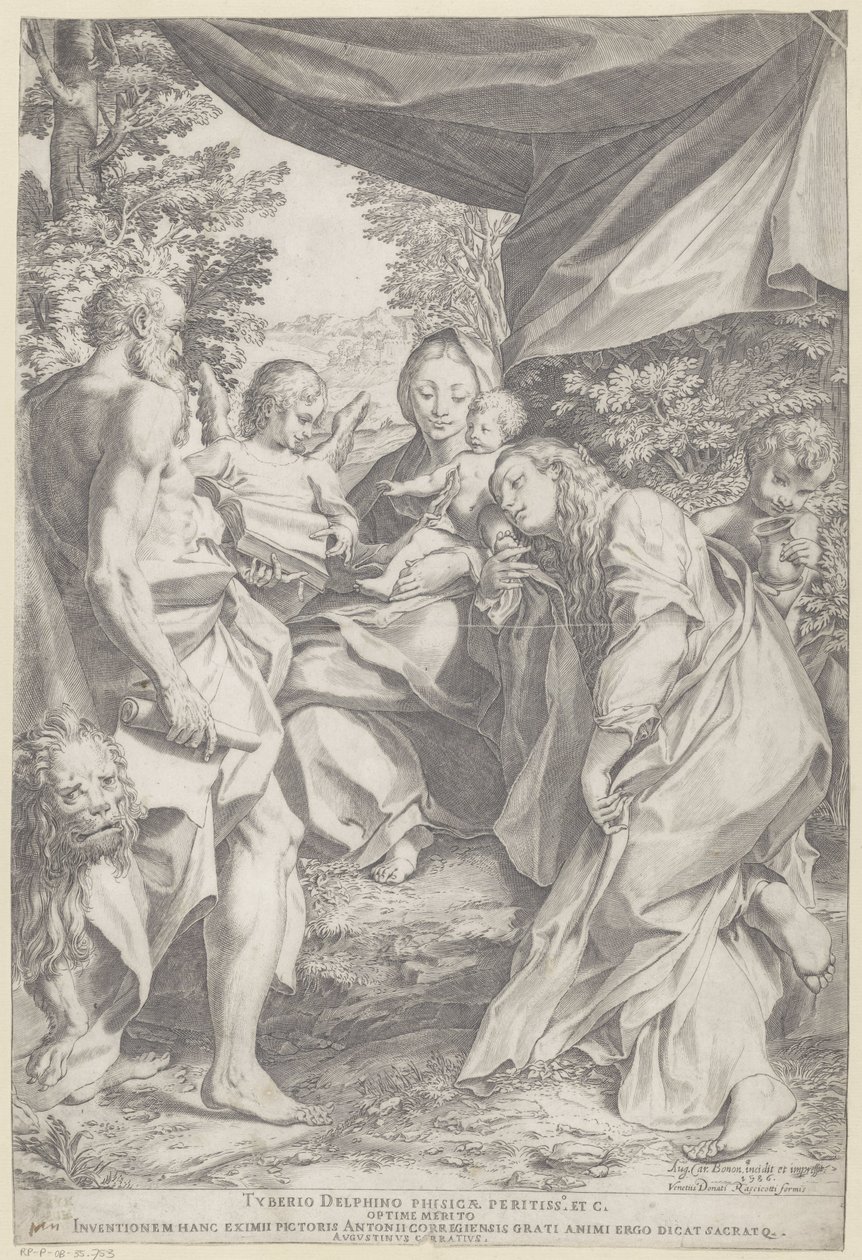 Maria com Criança e São Jerônimo e Maria Madalena de Agostino Carracci