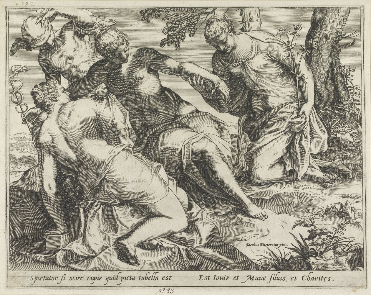 O Mercúrio e as Graças de Agostino Carracci