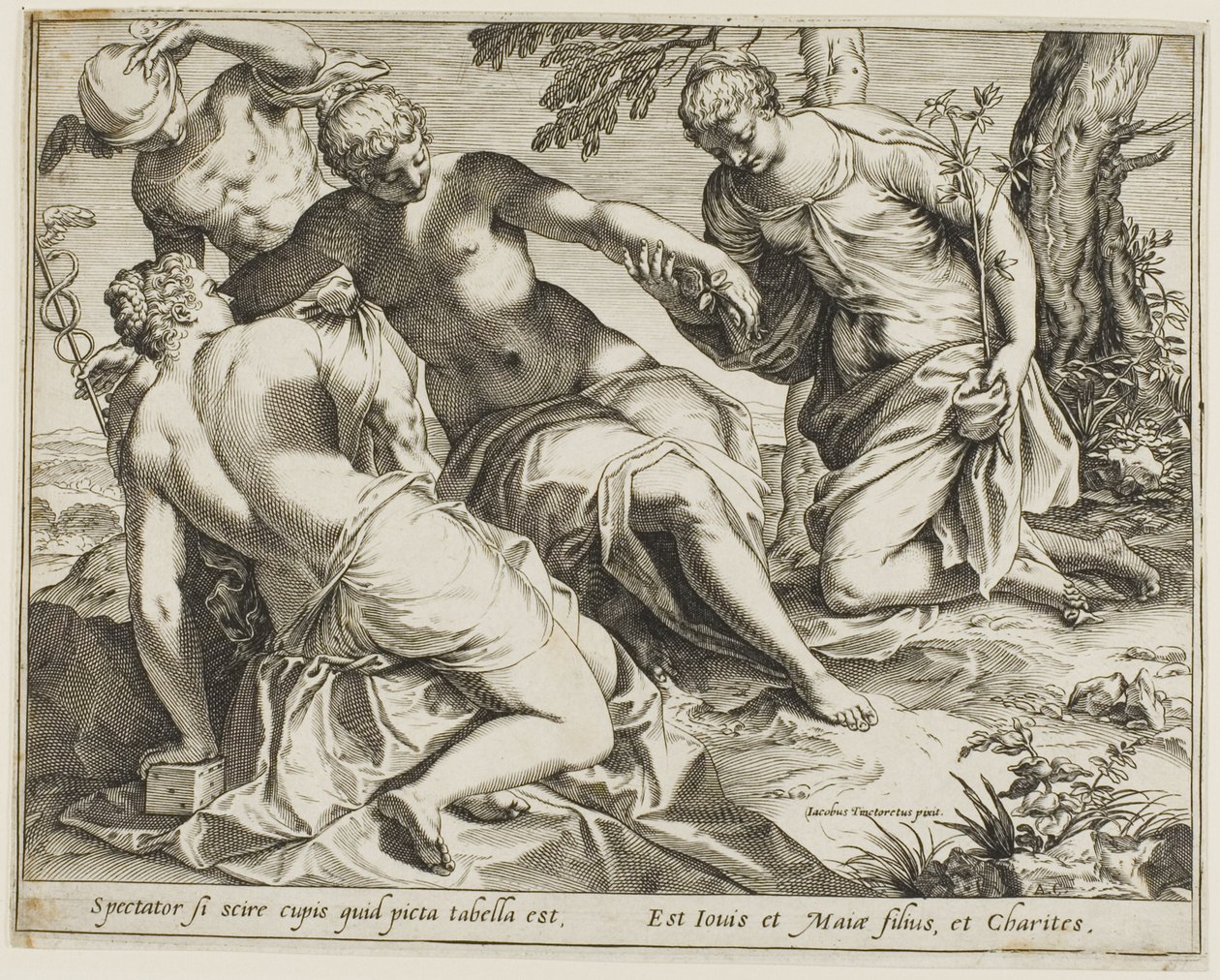 Mercúrio e as Graças de Agostino Carracci