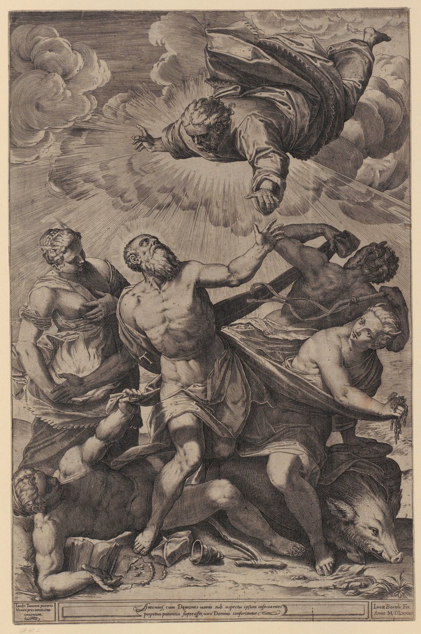 Casamento místico de Santa Catarina de Agostino Carracci