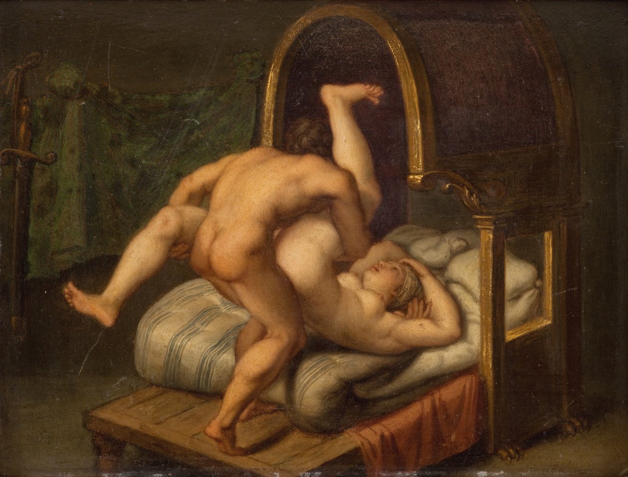 Nudez com homem e mulher de Agostino Carracci