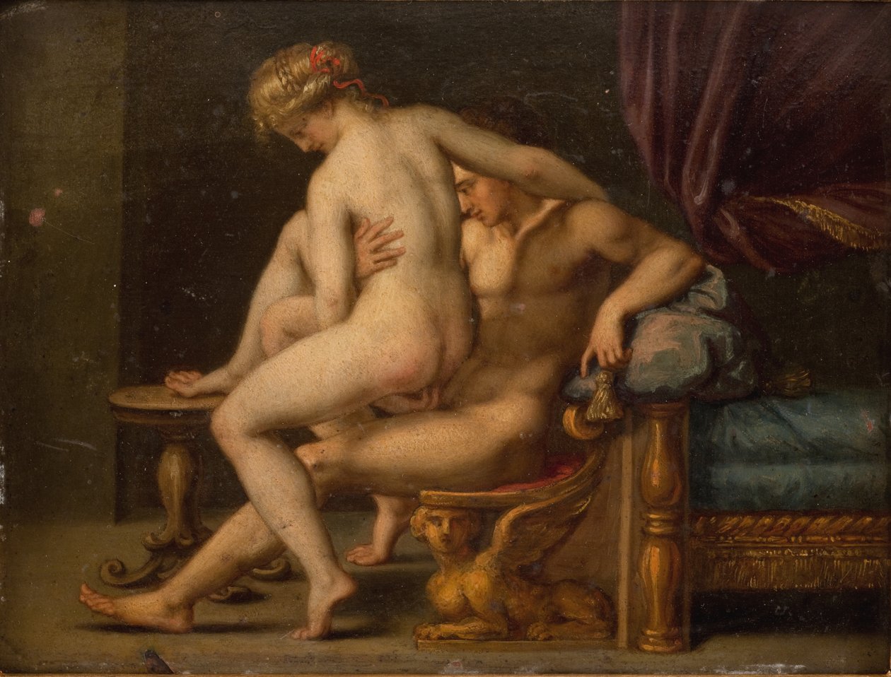 Nudez com homem e mulher de Agostino Carracci