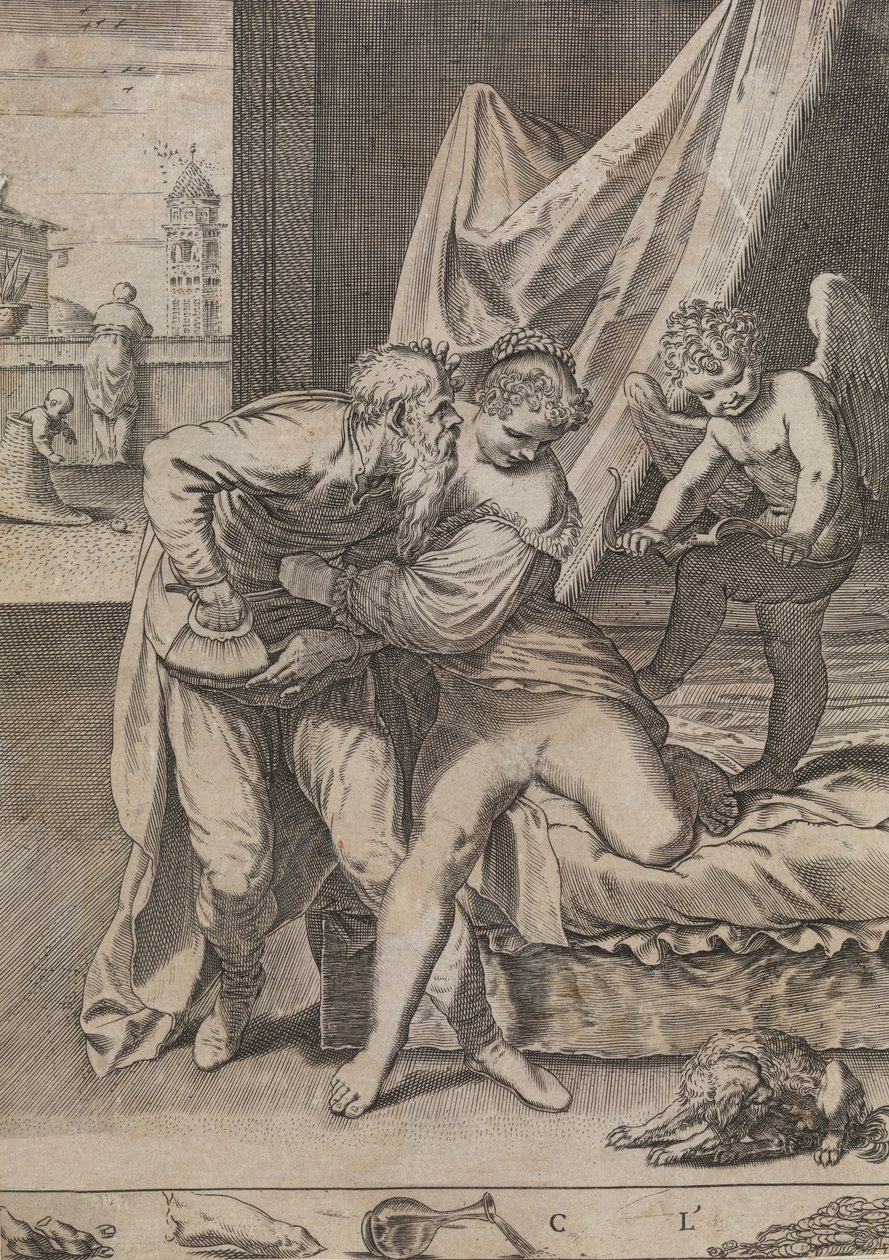 Tudo ganha ouro, ca. 1590-95. de Agostino Carracci