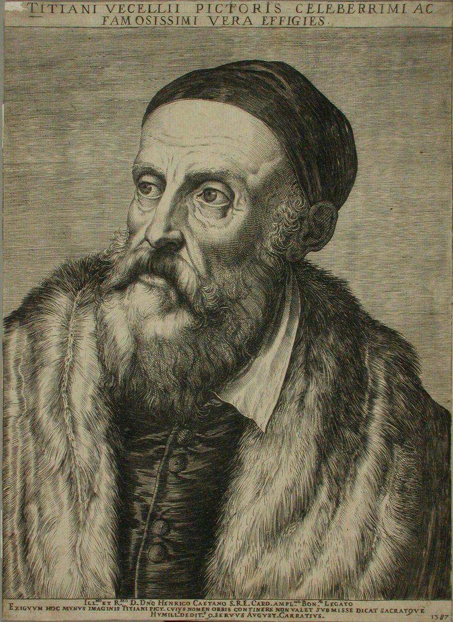 Retrato de Ticiano de Agostino Carracci