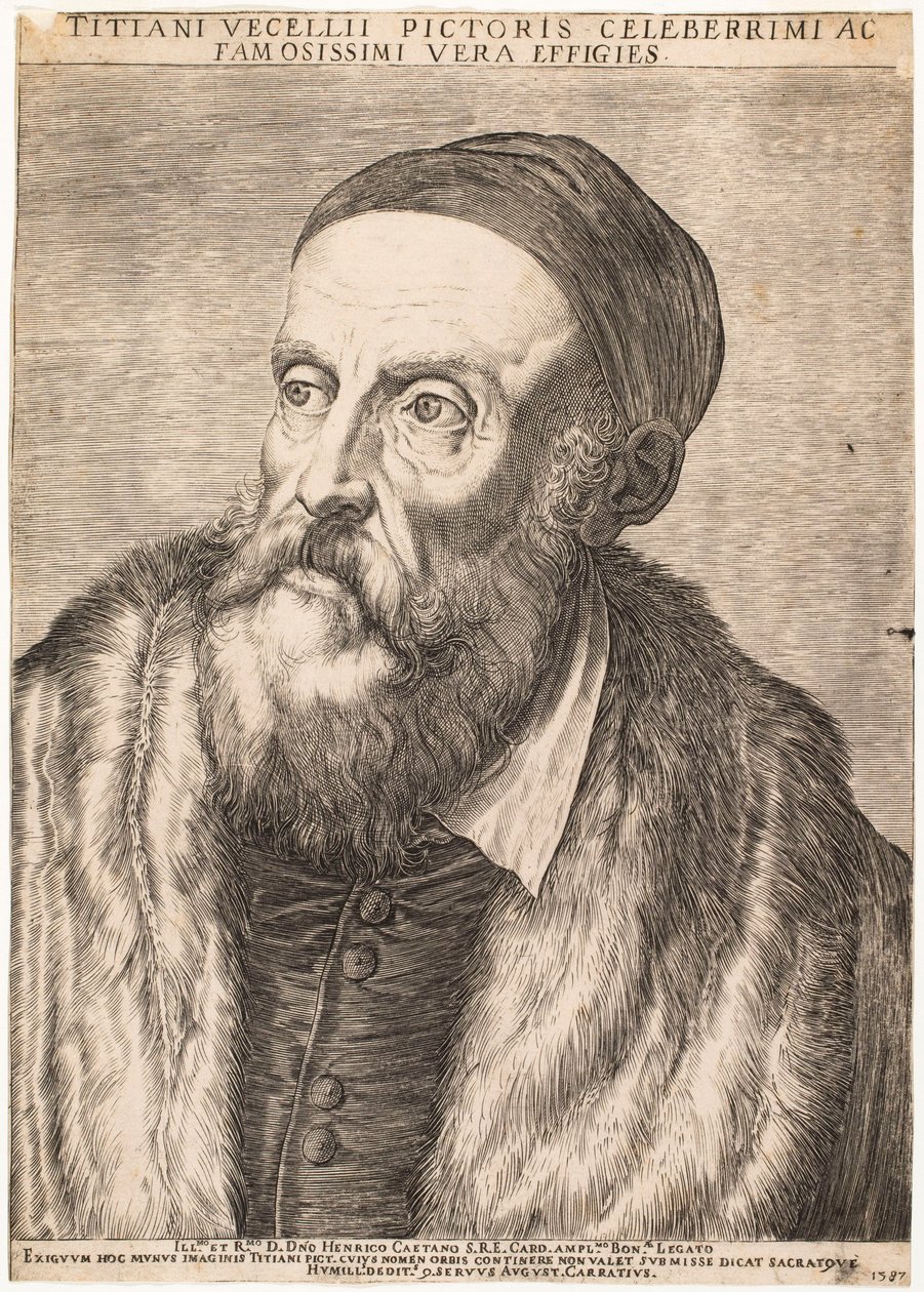 Retrato de Ticiano de Agostino Carracci