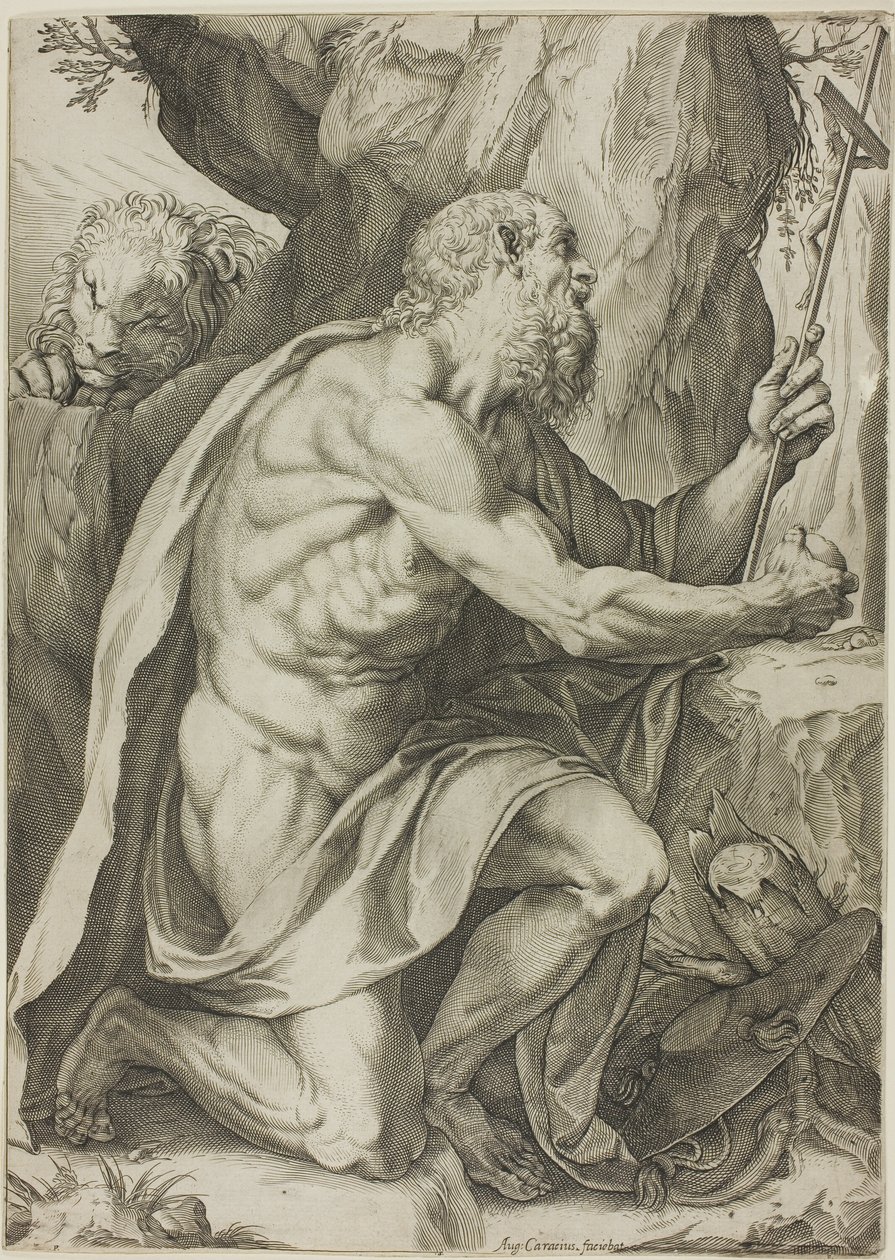 São Jerônimo em Penitência de Agostino Carracci