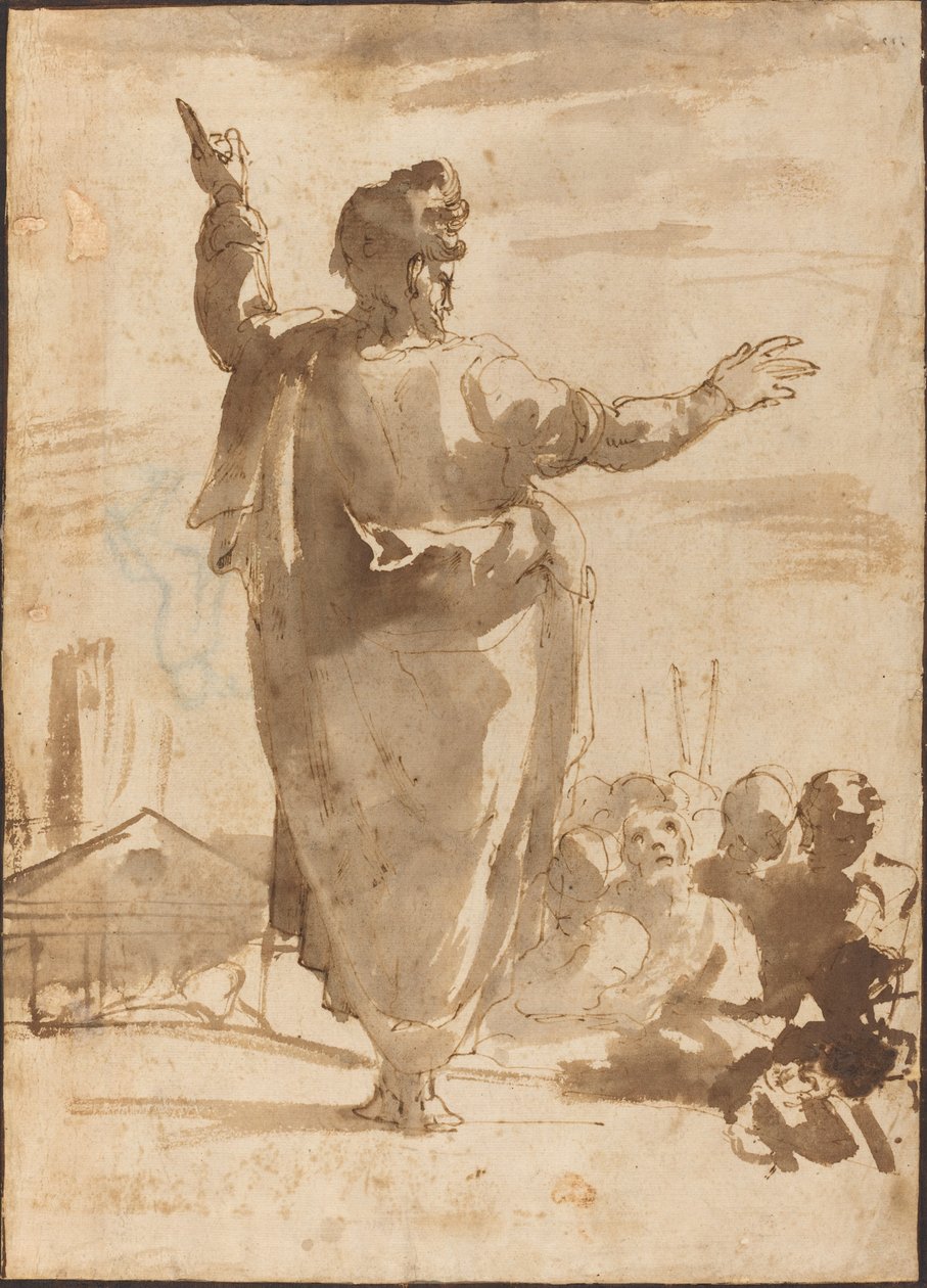 Pregação de São Paulo de Agostino Carracci
