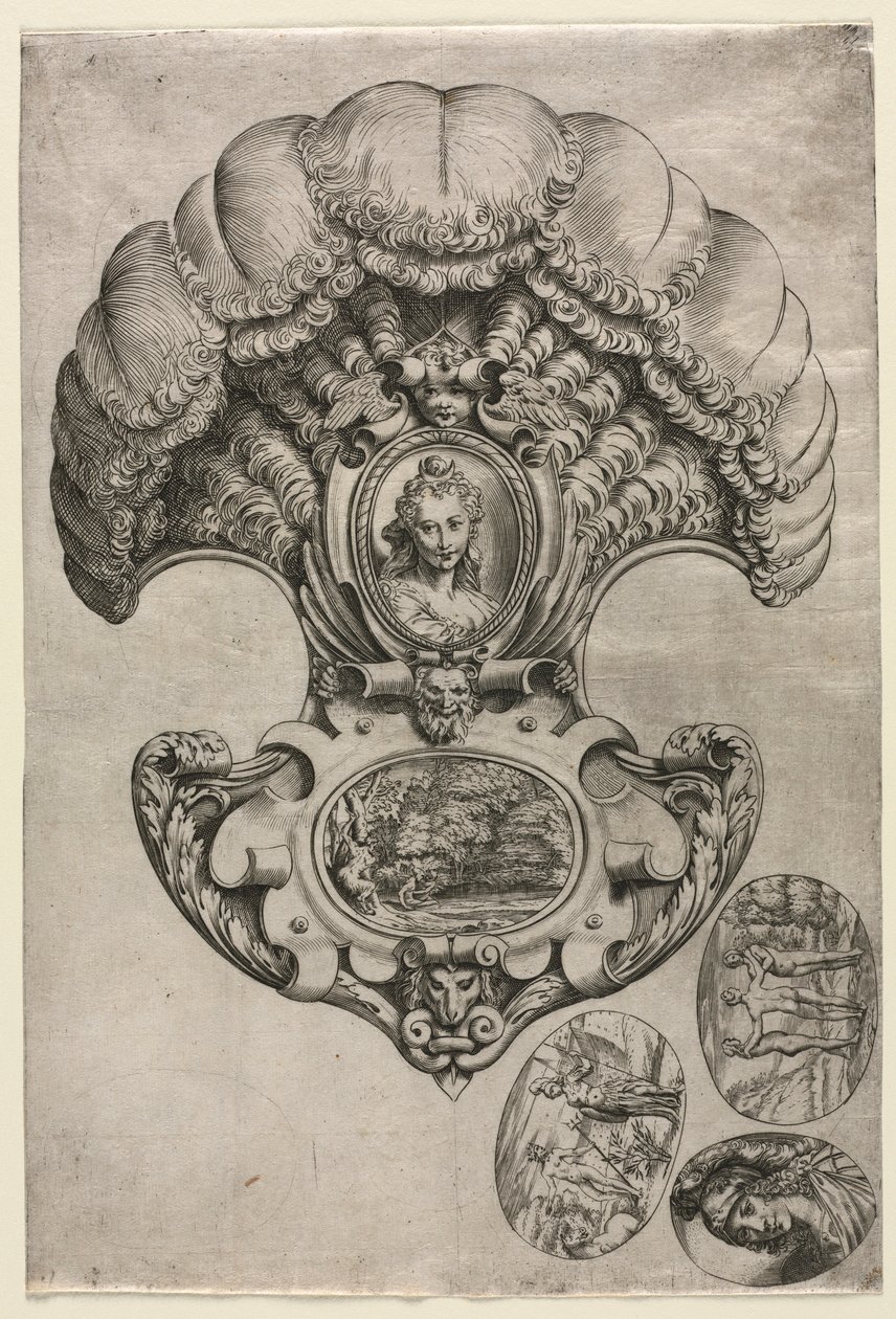 O ventilador Ventilador, c. 1589-1595. de Agostino Carracci