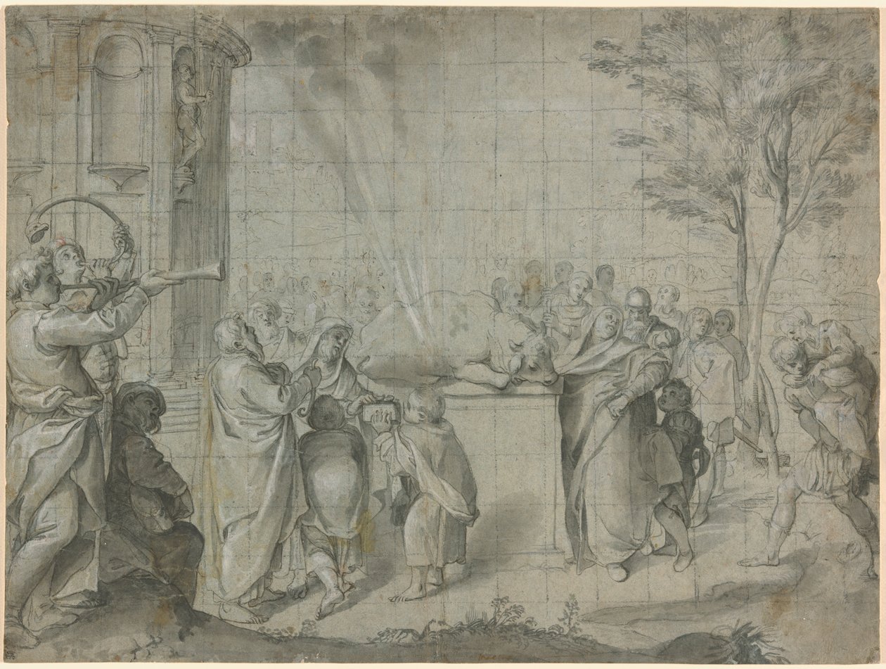 O Sacrifício de Pélias a Netuno de Agostino Carracci