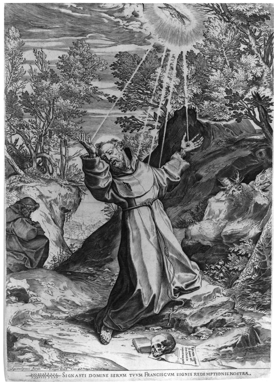 A estigmatização de São Francisco de Agostino Carracci