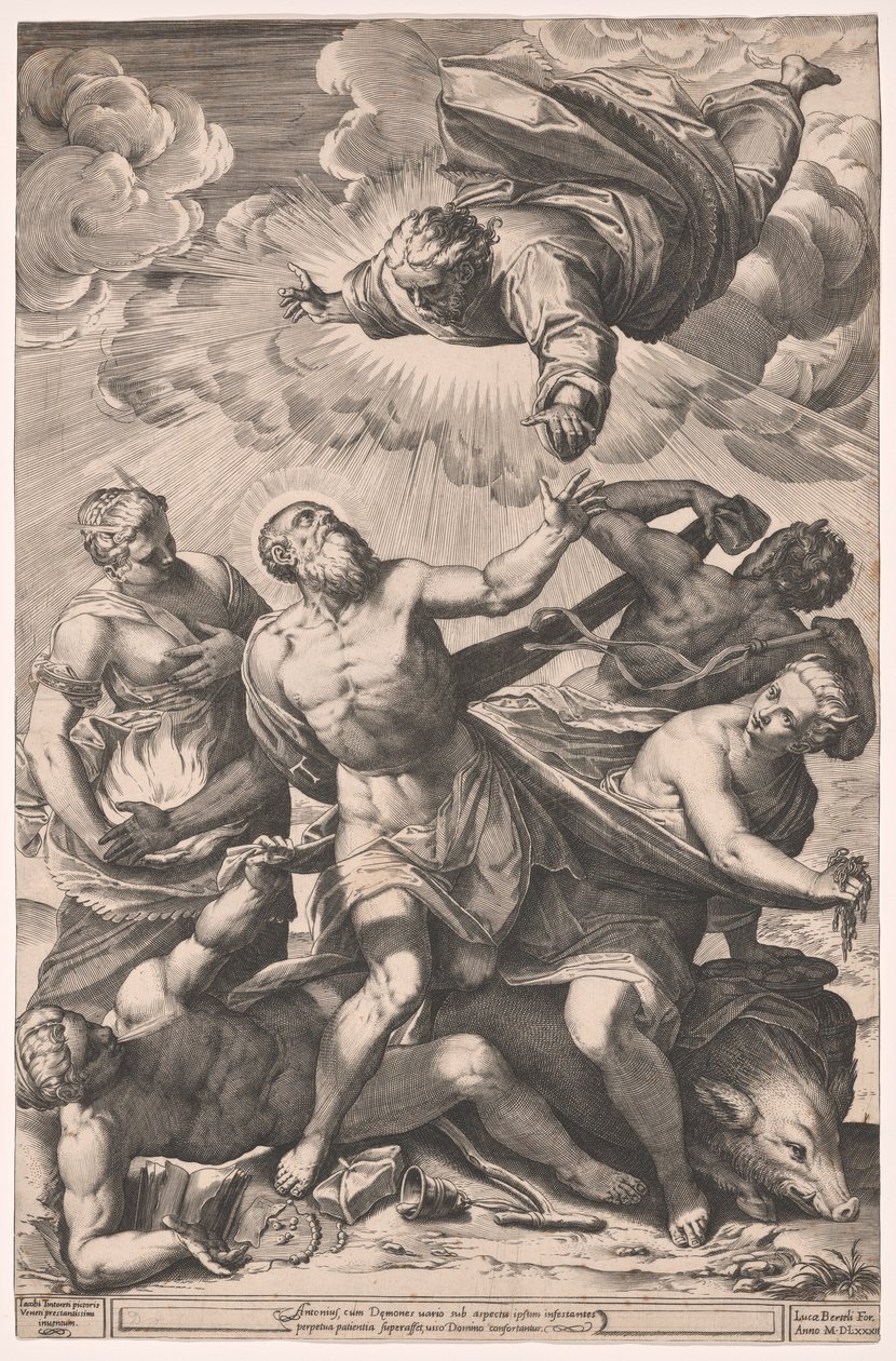 A tentação de Santo António de Agostino Carracci