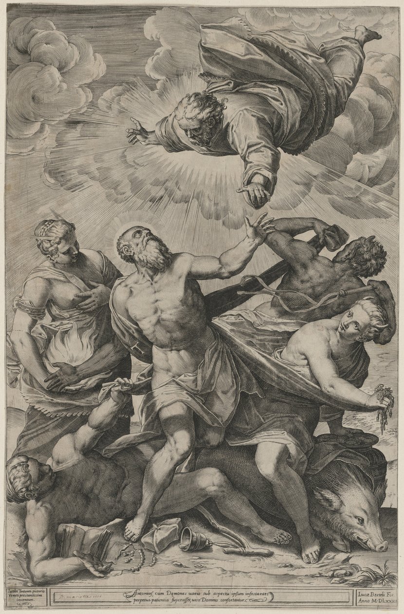A tentação de Santo António de Agostino Carracci
