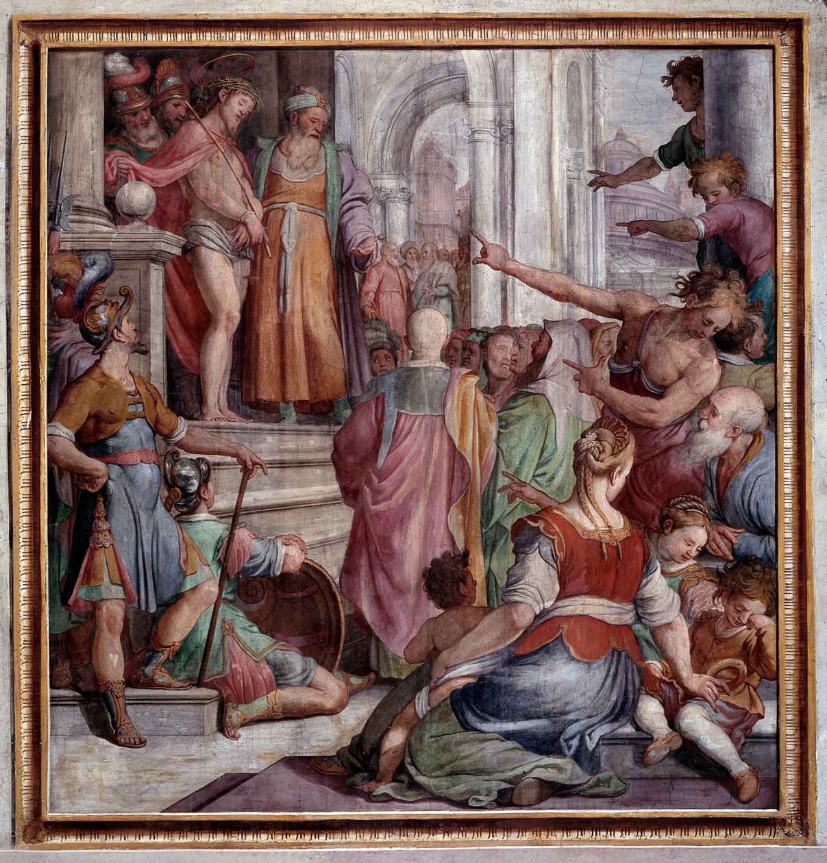 Paixão de Jesus, ecce homo (Fresco de Agostino Ciampelli