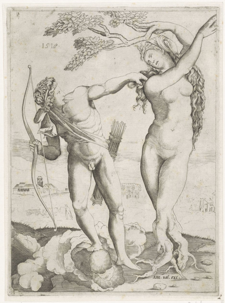 Apollo em Daphne de Agostino Veneziano