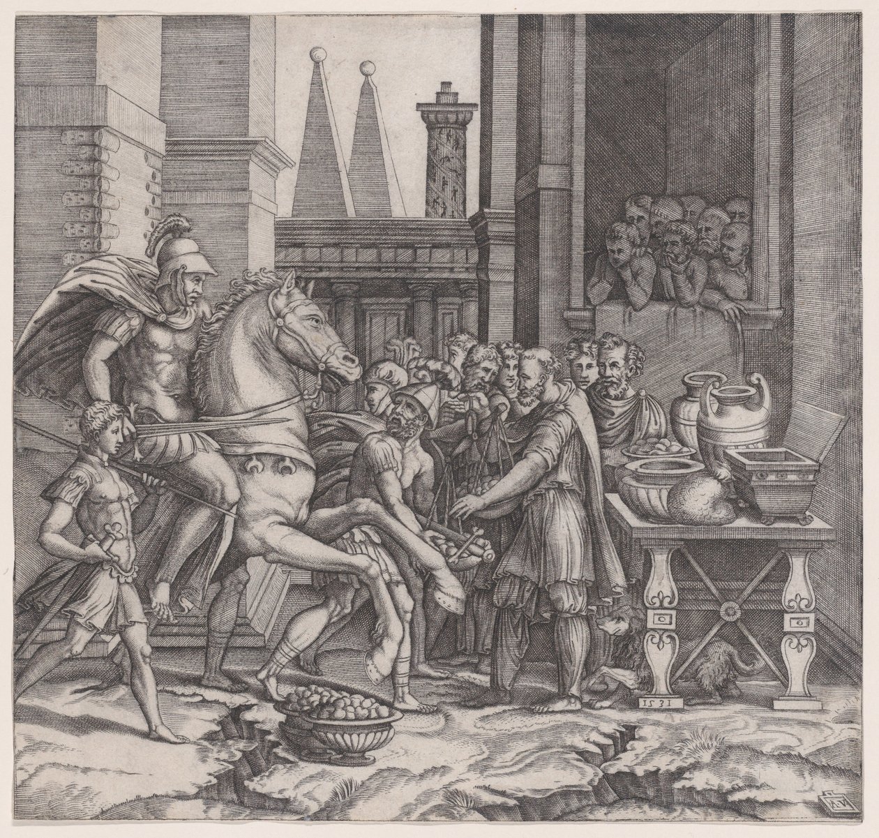 Camilo, datado de 1531. de Agostino Veneziano