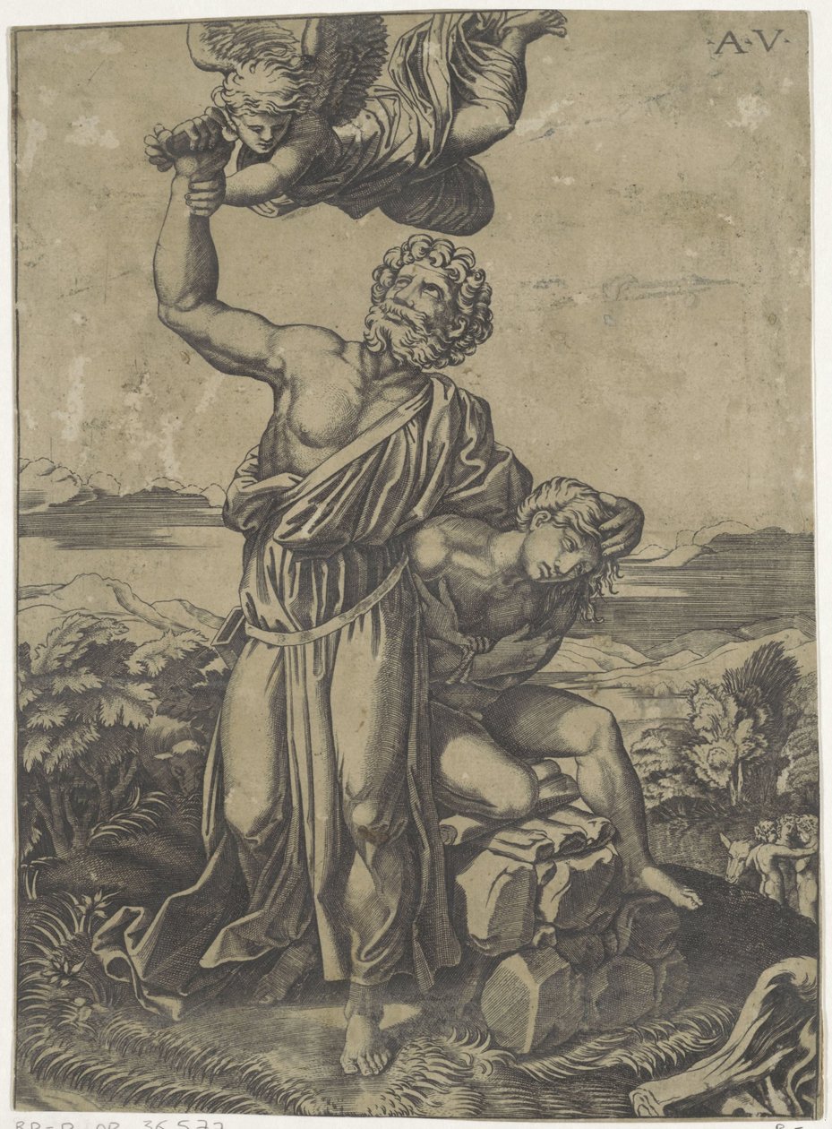 Sacrifício de Isaac de Agostino Veneziano