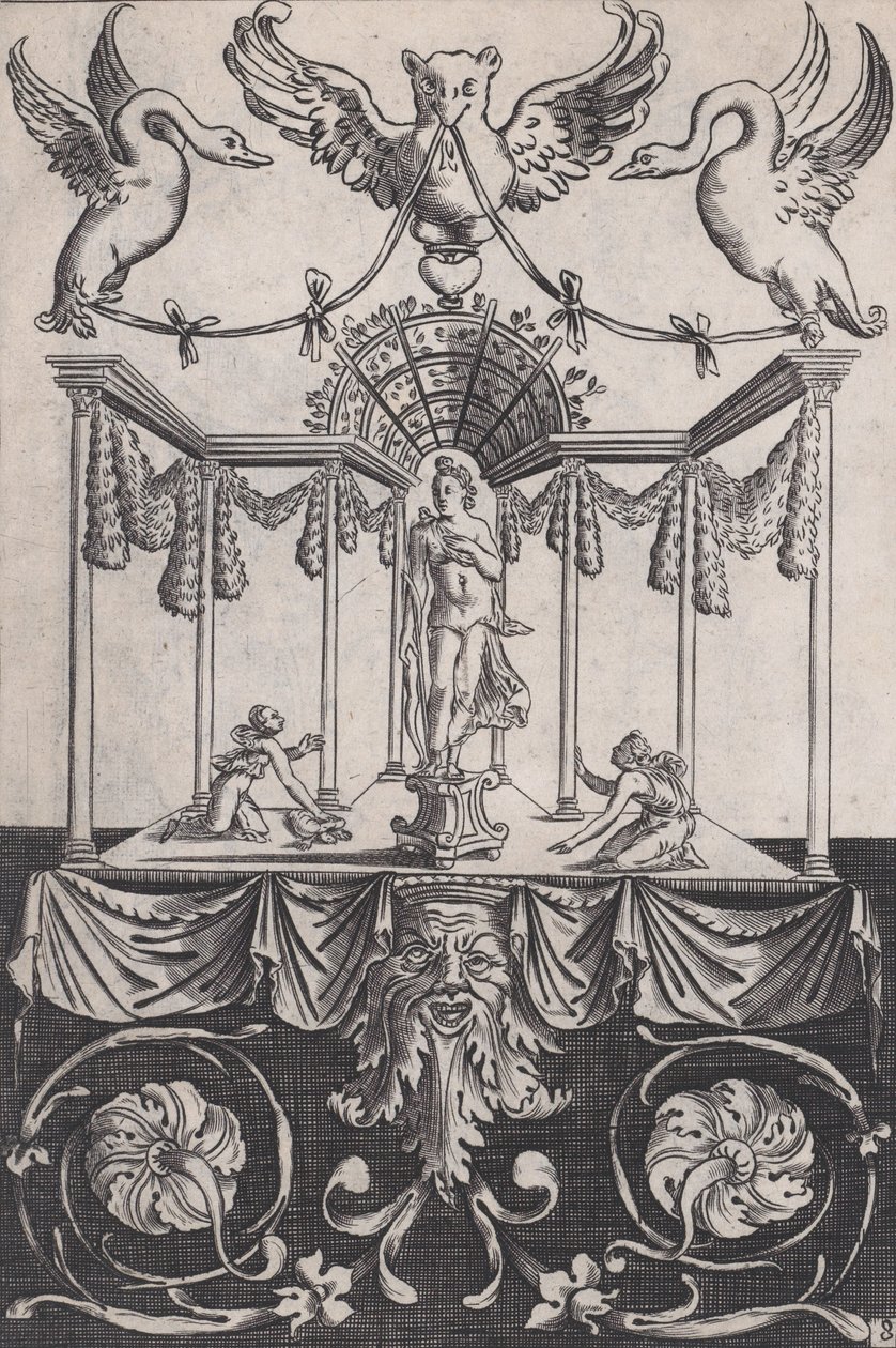 Painel Ornamental, ca. 1514-36. de Agostino Veneziano
