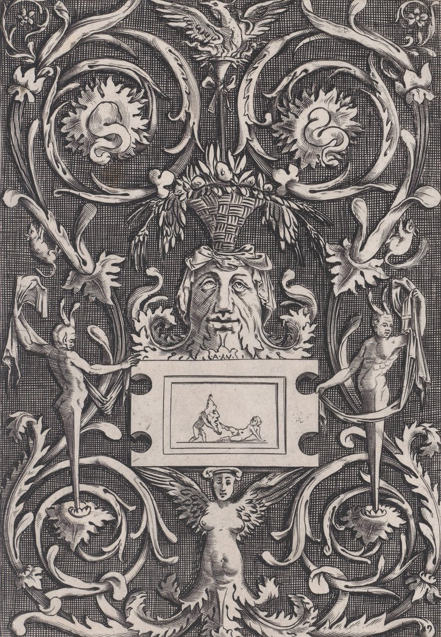 Painel Ornamental, ca. 1514-36. de Agostino Veneziano