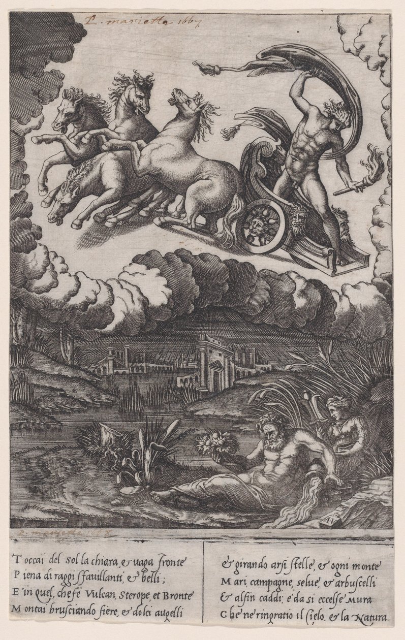 Faetonte, c. 1514-36. de Agostino Veneziano