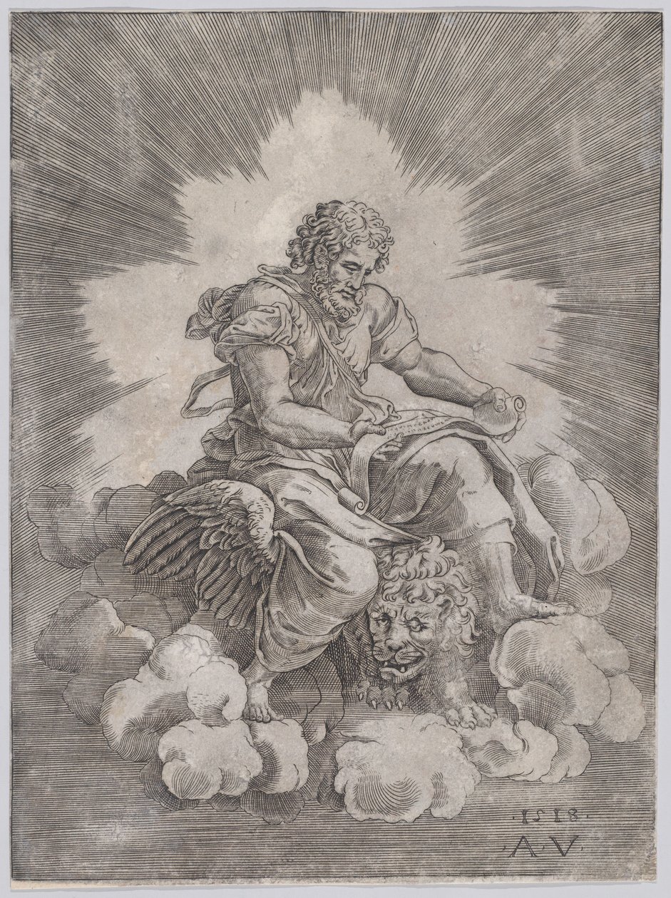 São Marcos, datado de 1518. de Agostino Veneziano