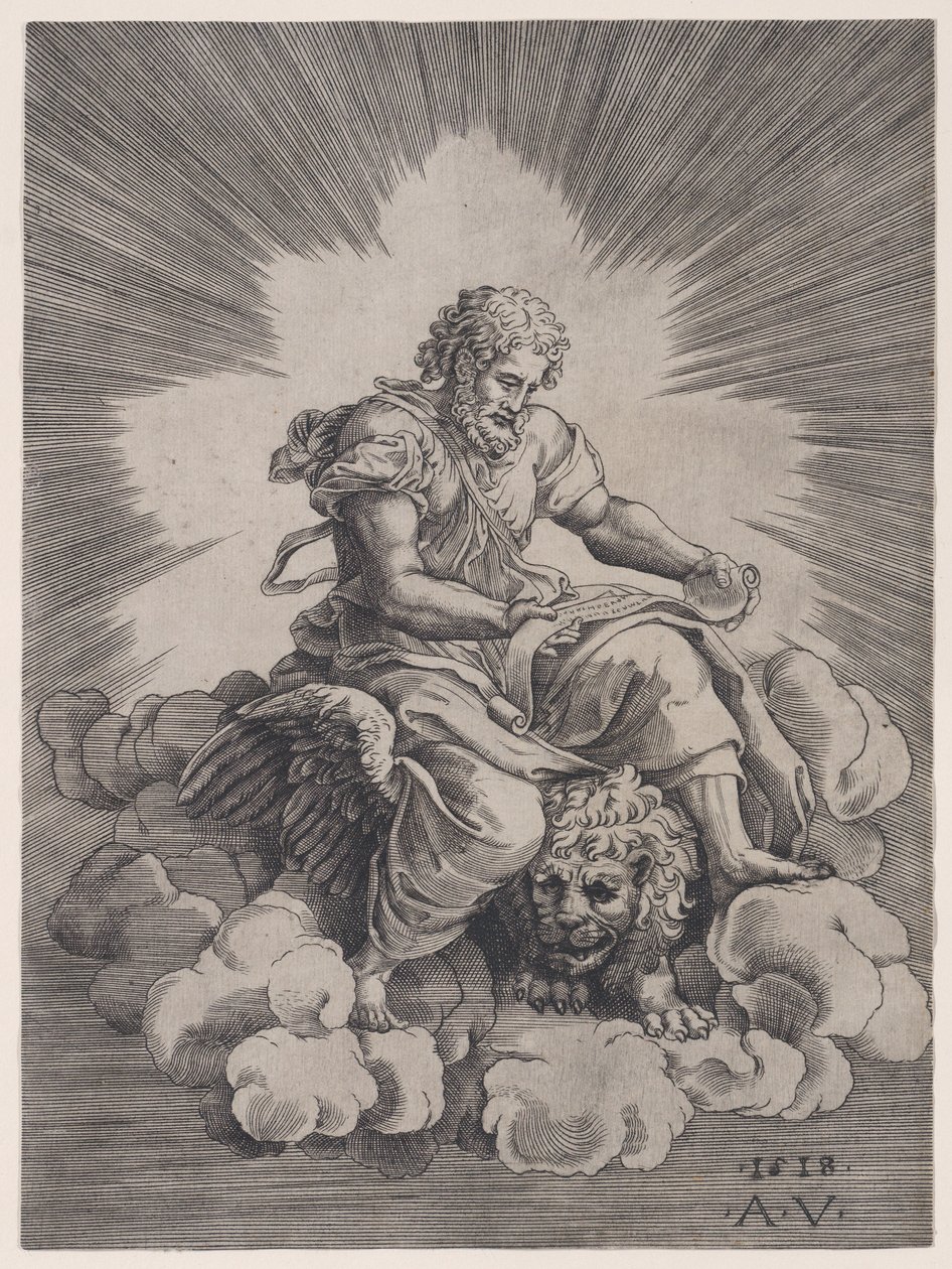 São Marcos, datado de 1518. de Agostino Veneziano