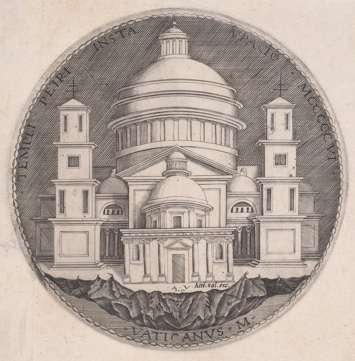 Basílica de São Pedro, datada de 1517. de Agostino Veneziano