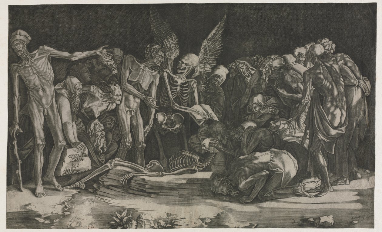 Esqueletos, também conhecido como Alegoria da Morte e Fama de Agostino Veneziano