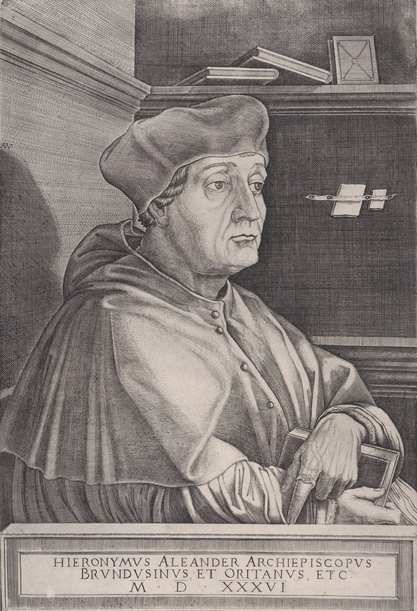 O Arcebispo de Brindisi, datado de 1536. de Agostino Veneziano