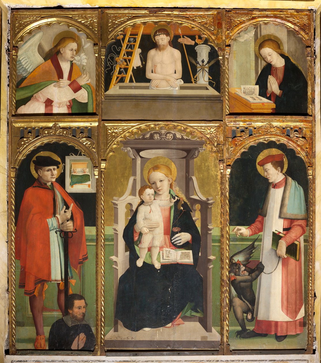Políptico de Nossa Senhora com o Menino e os Santos Julião e Bernardo de Agostino da Casanova