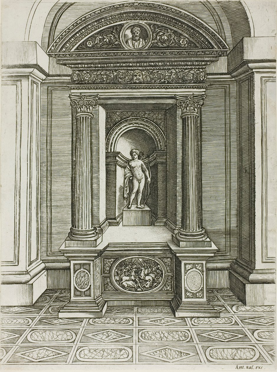 O altar do amor de Agostino dei Musi