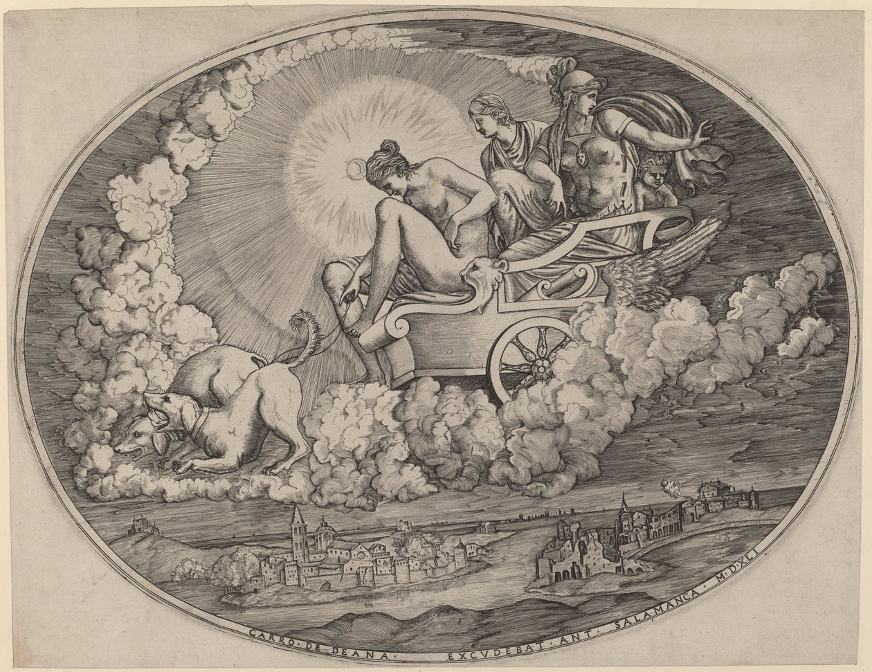 A carruagem de Diana de Agostino dei Musi after Luca Penni
