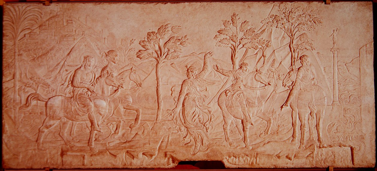 A Viagem de São Sigismundo (mármore) (ver 434189 para detalhes) de Agostino di Duccio