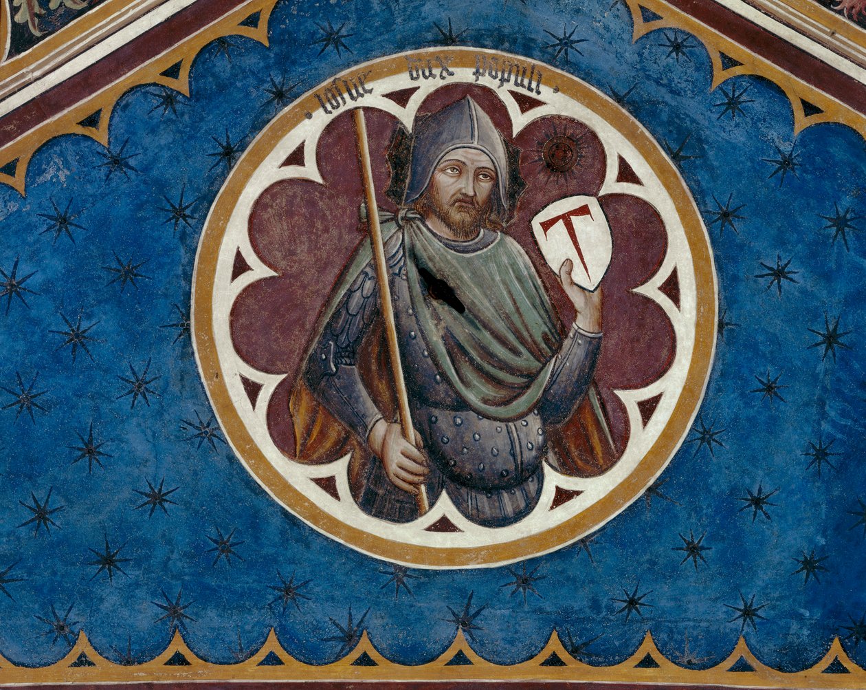 Lotharius, dux populi, detalhe do quarto vão do tecto (fresco) de Agostino di Marsiglio