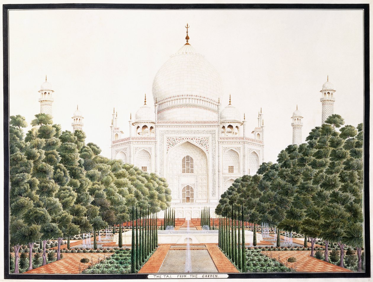 O Taj do Jardim, c. 1815 de Agra School