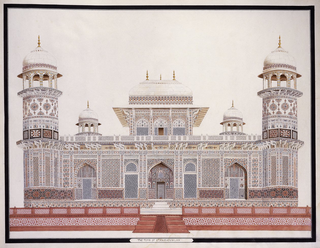 A Tumba de Etahmadowlah, c. 1815 de Agra School