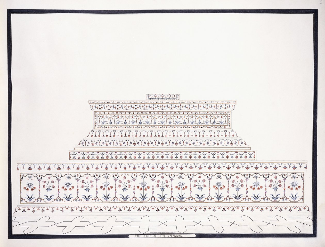 A Tumba do Imperador, c. 1815 de Agra School