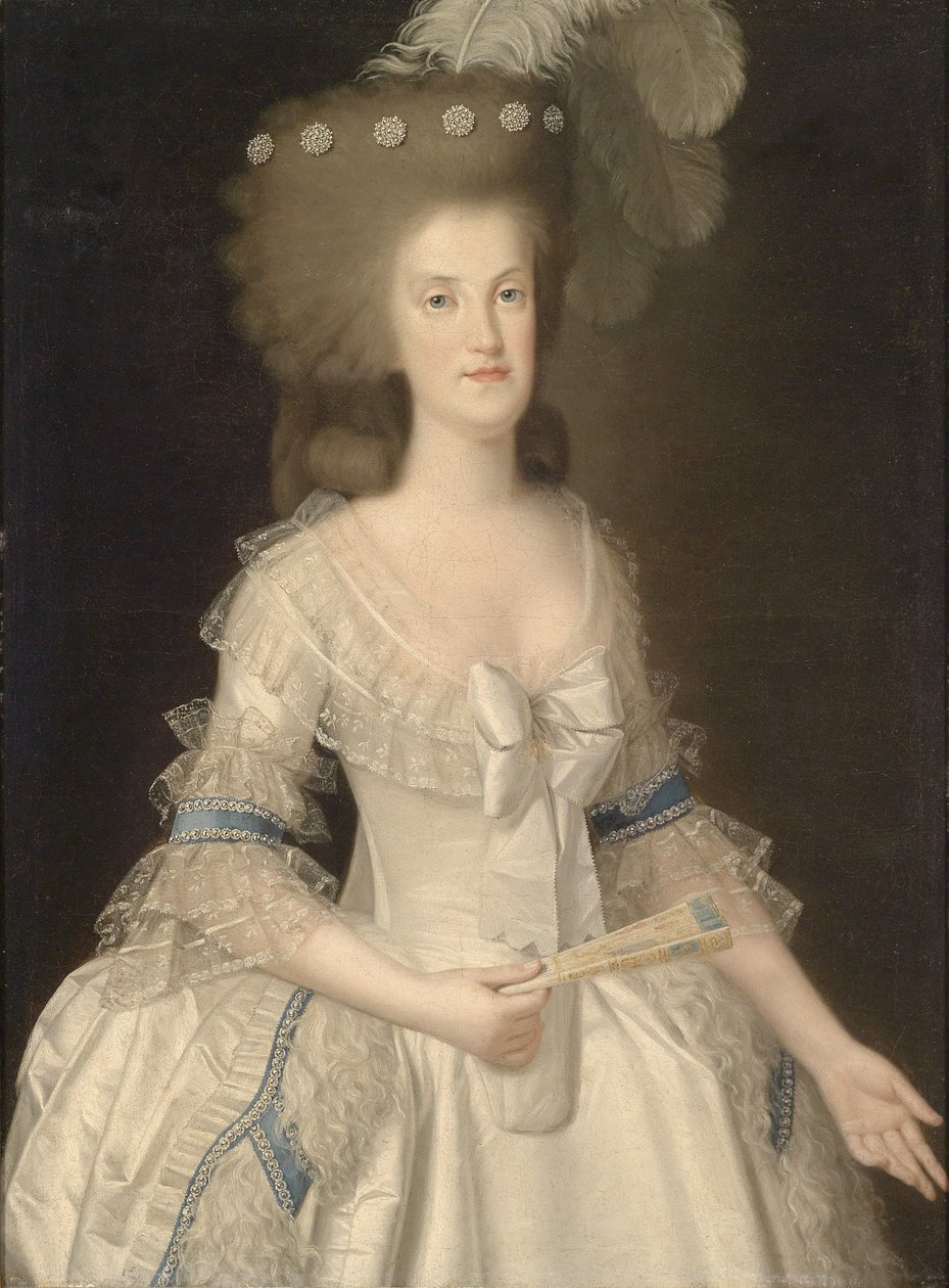 Retrato da Rainha Maria Carolina de Nápoles (1752-1814), nascido Arquiduquesa da Áustria de Agustín Esteve