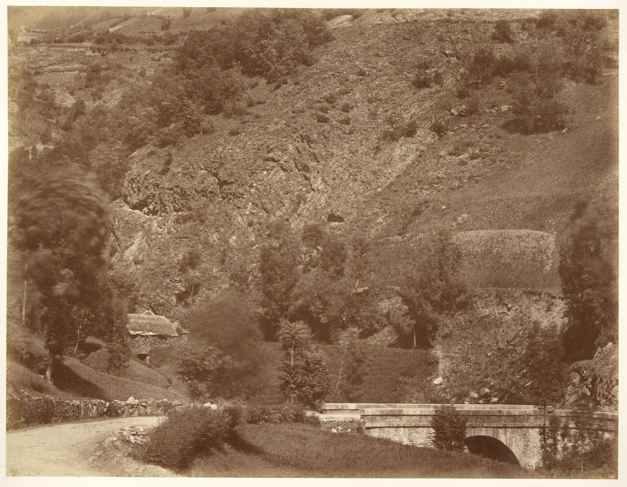 Pont Sur la Route de Bigorre (Coup de Vent) de Aimé Civiale