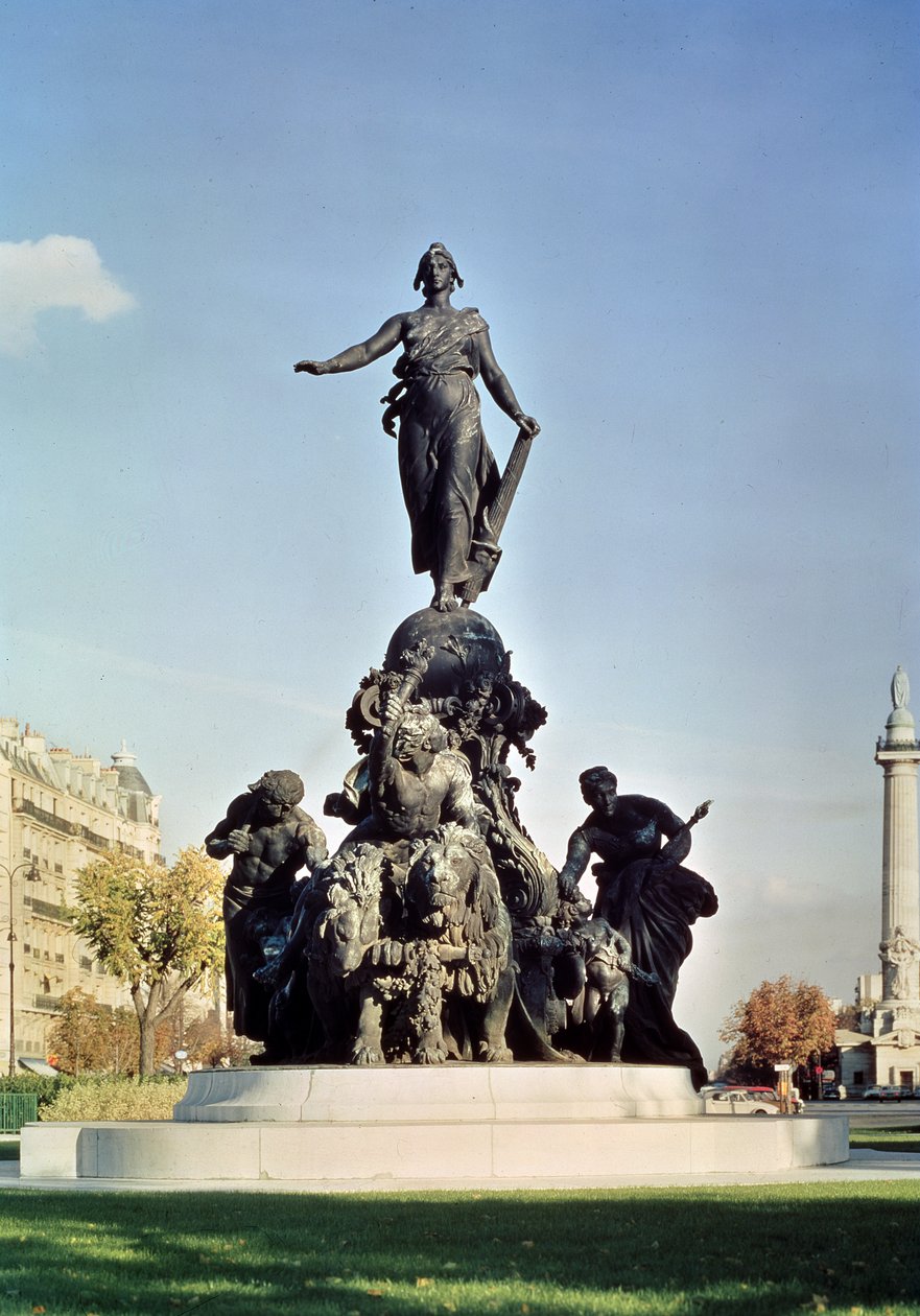 O triunfo da República, 1879-99 (bronze) de Aime Jules Dalou