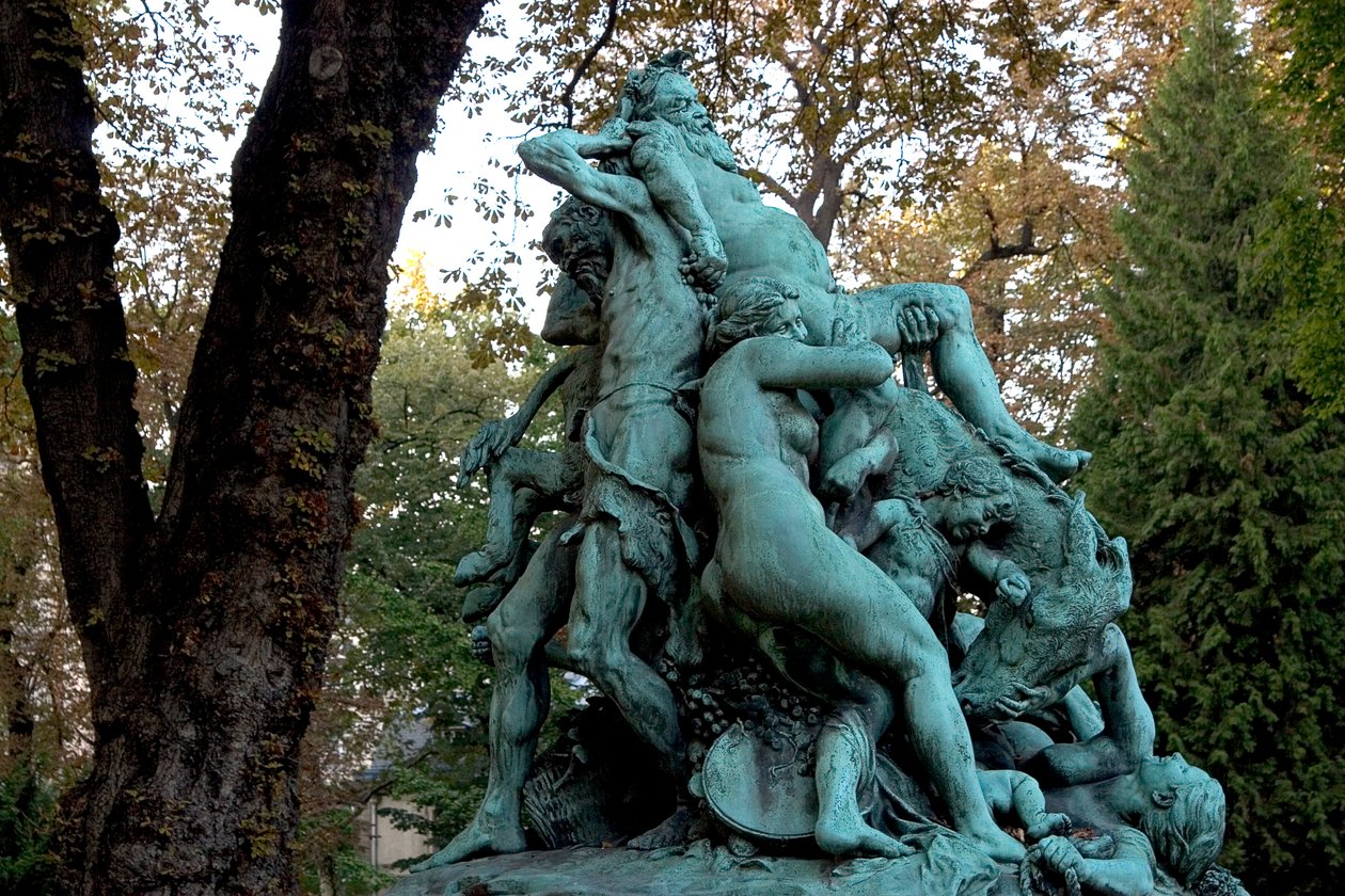 O triunfo de Sileno (bronze) (veja também 252668) de Aime Jules Dalou