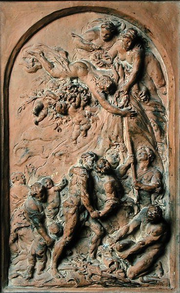 Fraternite, c.1883 (gesso patinado) de Aime Jules Dalou