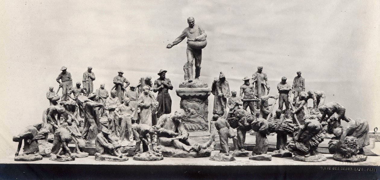 Monumento aos Trabalhadores (foto a P/B de Aime Jules Dalou