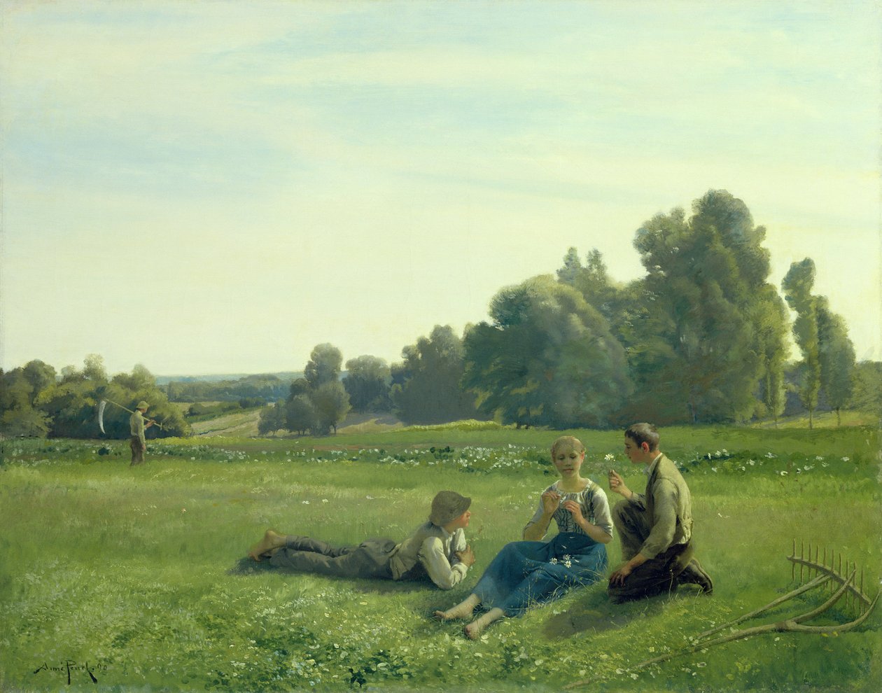 Haymakers em repouso, 1890 de Aime Perret