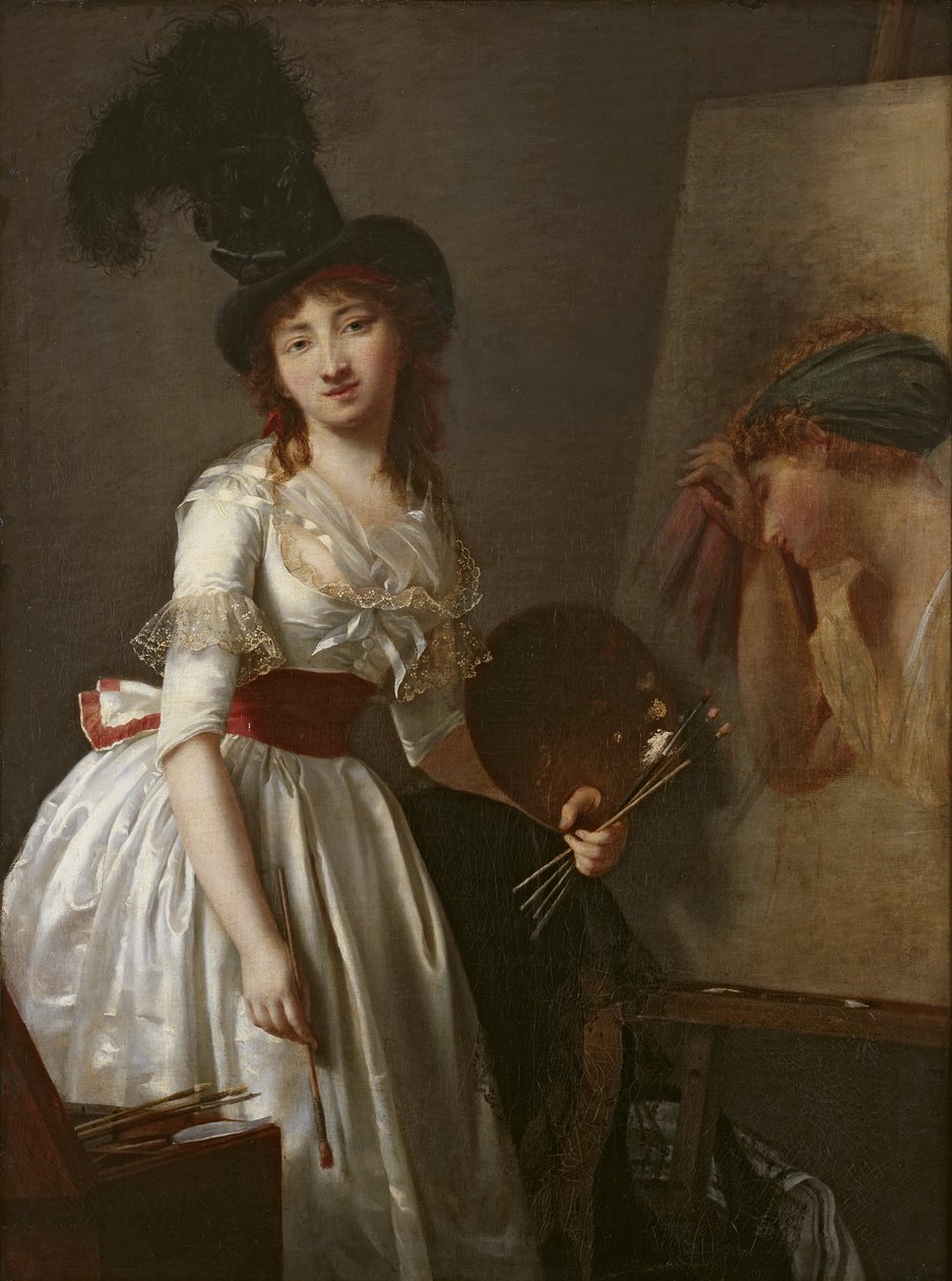 Retrato, de, um, femininas, pintor, pupila, de, david de Aimee Duvivier