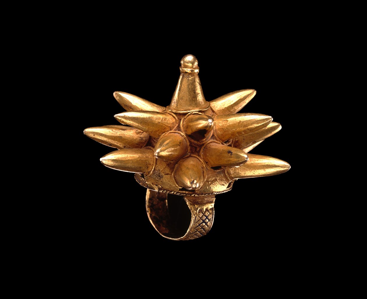Anel, Gana Costa do Marfim, c.1935 (ouro) de Akan School
